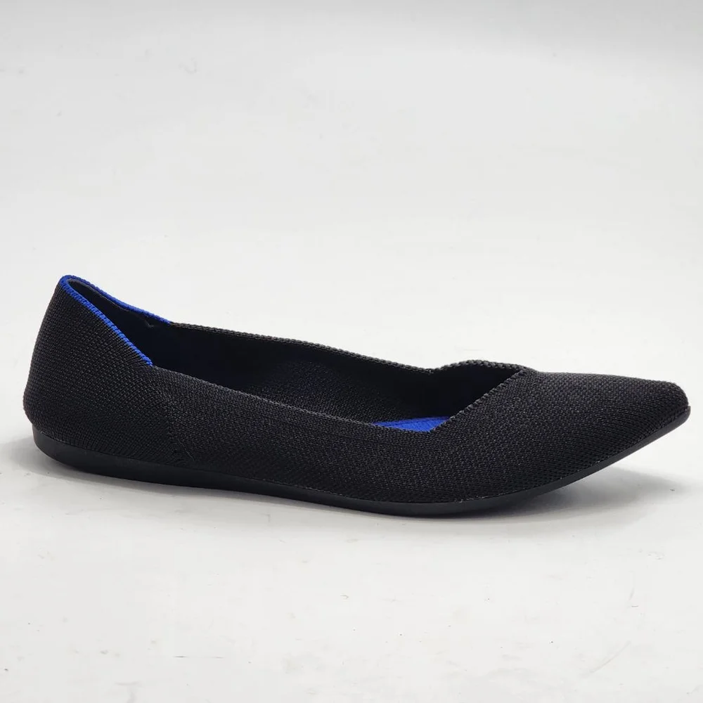 ROTHY'S Black‎ Blue The Point Ballet Flats Size 7